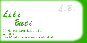 lili buti business card